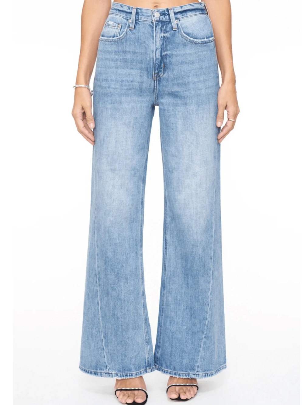 Pistola Ruby High Rise Palazzo Wide Leg Jeans Denim Othello 27 Effortless 90s